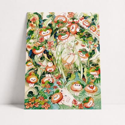 Ripe Persimmons Art Print | Koyamori (CAN)