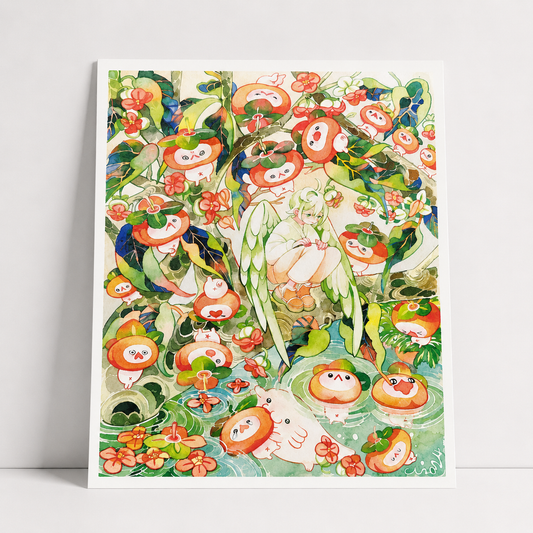 Ripe Persimmons Art Print | Koyamori (CAN)