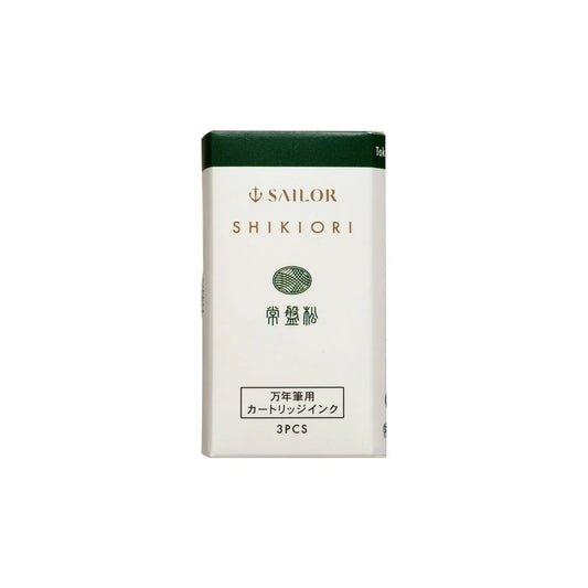 Shikiori Ink Cartridges for Sailor Fountain Pen | Tokiwamatsu – Pine | 8 Pack | Sailor (Japan)