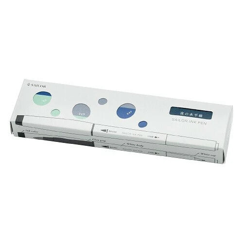 Dual Tip Ink Pen Set | Horizontal Line at Night | Sailor (Japan)