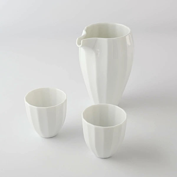 Ceramic Hibiki Sake Set | White | Miyama(Japan)