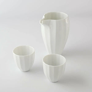 White Ceramic Hibiki Sake Set | Miyama(Japan)