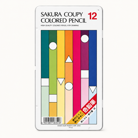 Coupy Colored Pencil Set of 12 | Sakura (Japan)