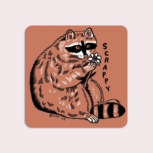 Scrappy Raccoon Vinyl Sticker | Olivia Mew (CAN)