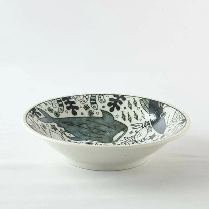 Happy Sea Creatures Ceramic Donburi Bowl (Japan)