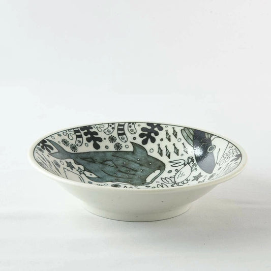 Happy Sea Creatures Ceramic Donburi Bowl (Japan)