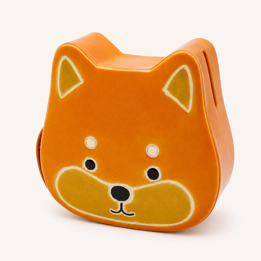 Leather Shiba Inu Coin Bank (Japan)