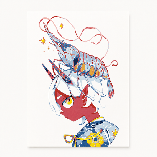 Shrimp Crown Mini Print | Koyamori (CAN)