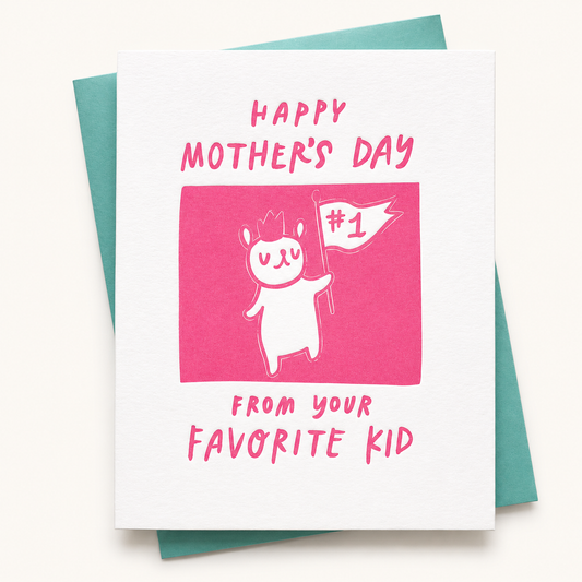 Sibling Rivalry Mother's Day Letterpress Card | Ghost Academy (CA)
