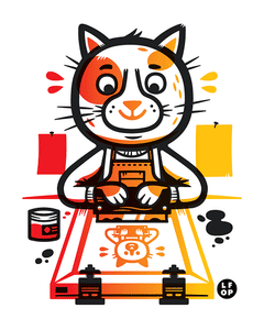 Silkscreen Cat | The Little Friends of Printmaking (CA)