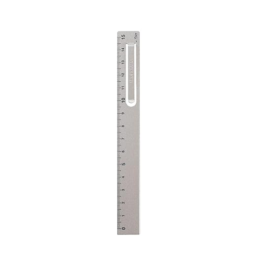 Slim Hasarula Ruler | Silver | Kutsuwa (Japan)