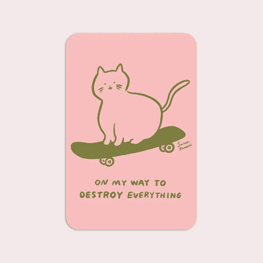 Sk8 Cat Vinyl Sticker | Satoshi Kurosaki