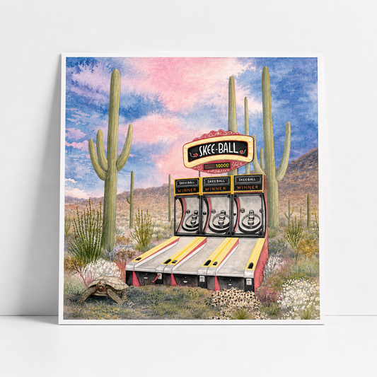 SkeeBall | Pocket Print Series | Heather Sundquist Hall (TX)