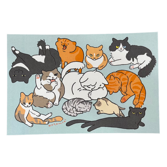 Sleepy Cats Mini Print | Koyamori (CAN)