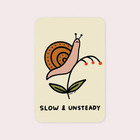 Slow and Unsteady Vinyl Sticker | Olivia Mew (CAN)