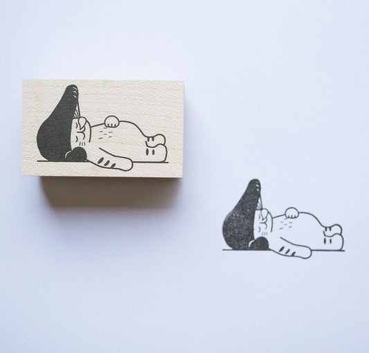 Snoozing Mushroom Cat Stamp | 4Legs (Japan)