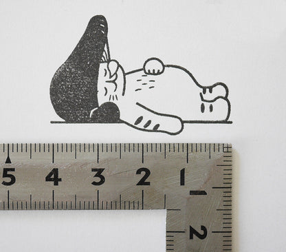 Snoozing Mushroom Cat Stamp | 4Legs (Japan)