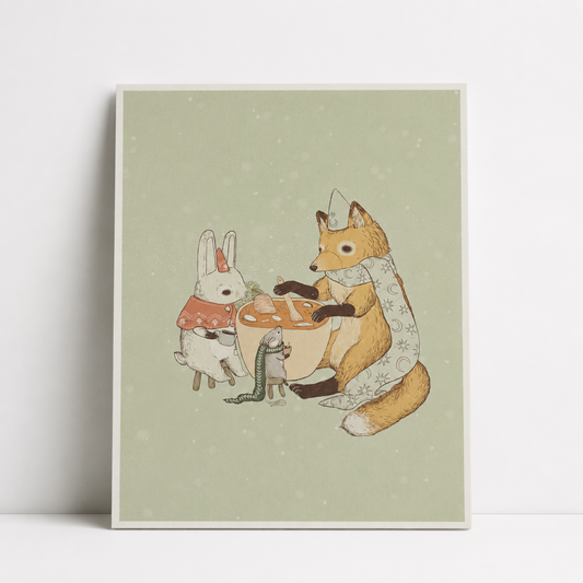 Soup and Friends Art Print | Marika Paz (OR)