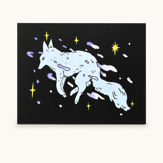 Space Wolf Postcard Print | Deth P. Sun (CA)