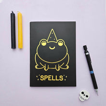 Load image into Gallery viewer, Spells Wizard Frog Notebook | Amy K Nalley (TX)
