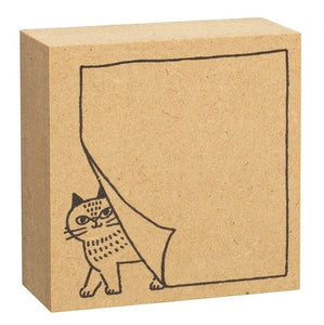 Peeking Cat Memo Stamp | Decole (Japan)