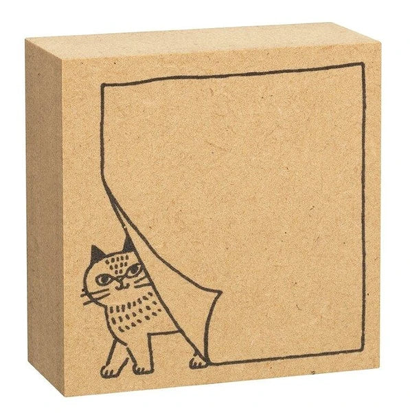 Peeking Cat Memo Stamp | Decole (Japan)