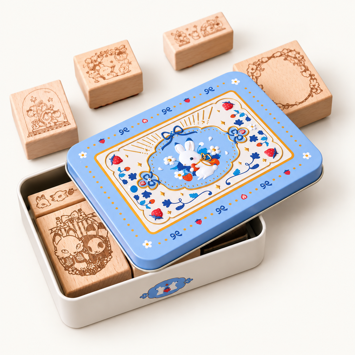 Strawberry Bunny Stamp Tin Mystery Box | Thousand Skies (CA)