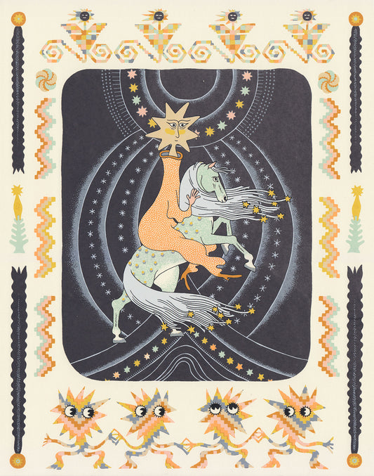 Star Rider on Horse Screen Print | Daria Tessler (OR)