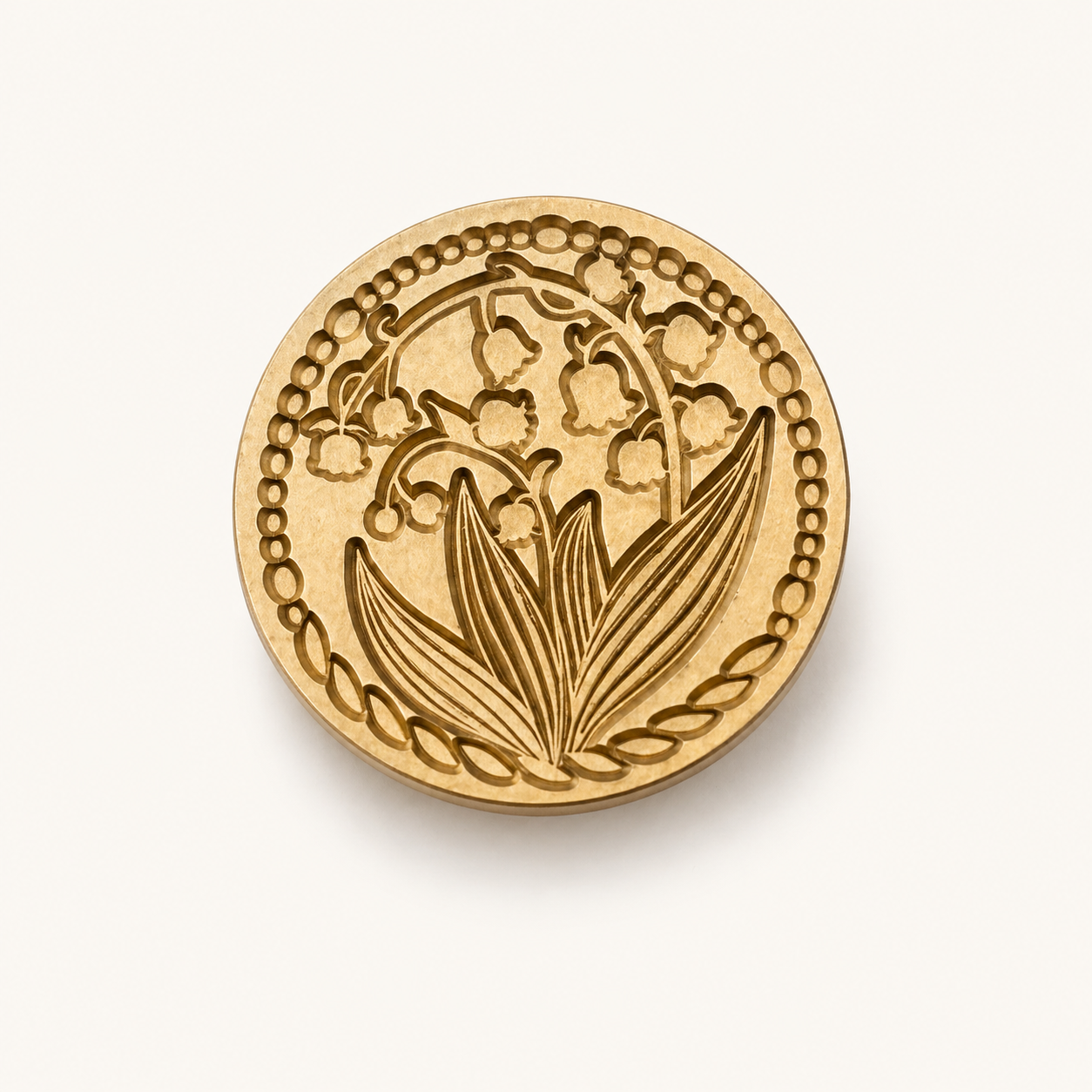 Suzuran Lily of the Valley Brass Wax Seal Stamp Head | WOODPEPE (Japan)