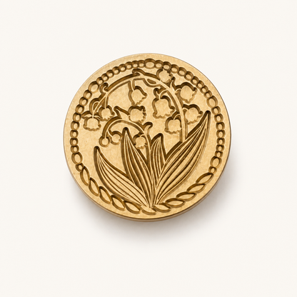 Suzuran Lily of the Valley Brass Wax Seal Stamp Head | WOODPEPE (Japan)