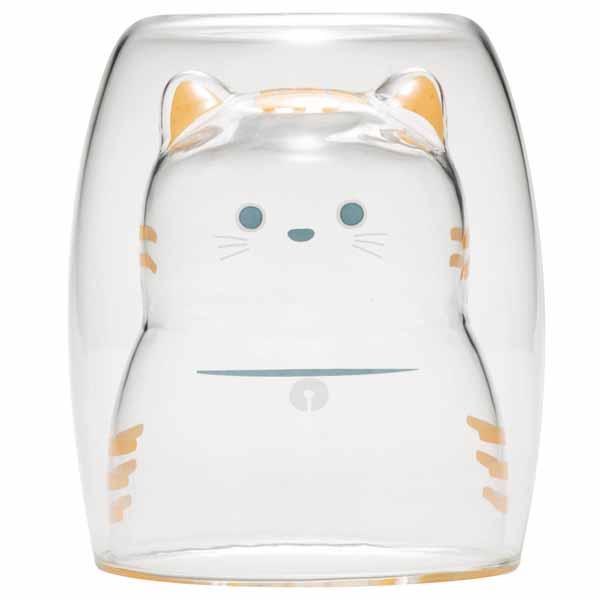 Double-walled Glass Cat tumbler (Japan)