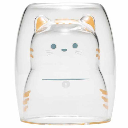 Double-walled Glass Cat tumbler (Japan)
