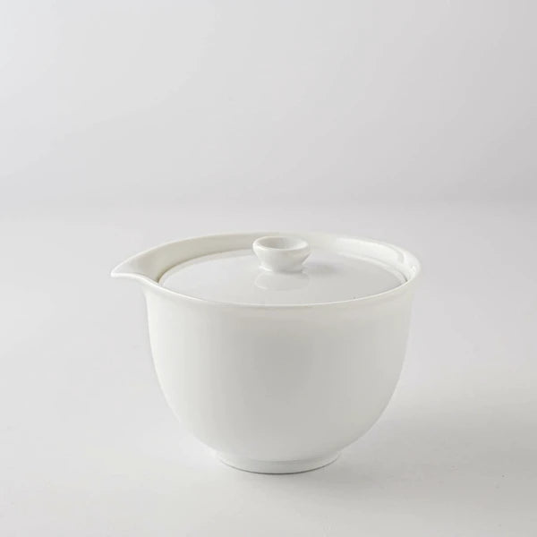 White Porcelain Hohin Kyusu Teapot | Yamina (Japan)