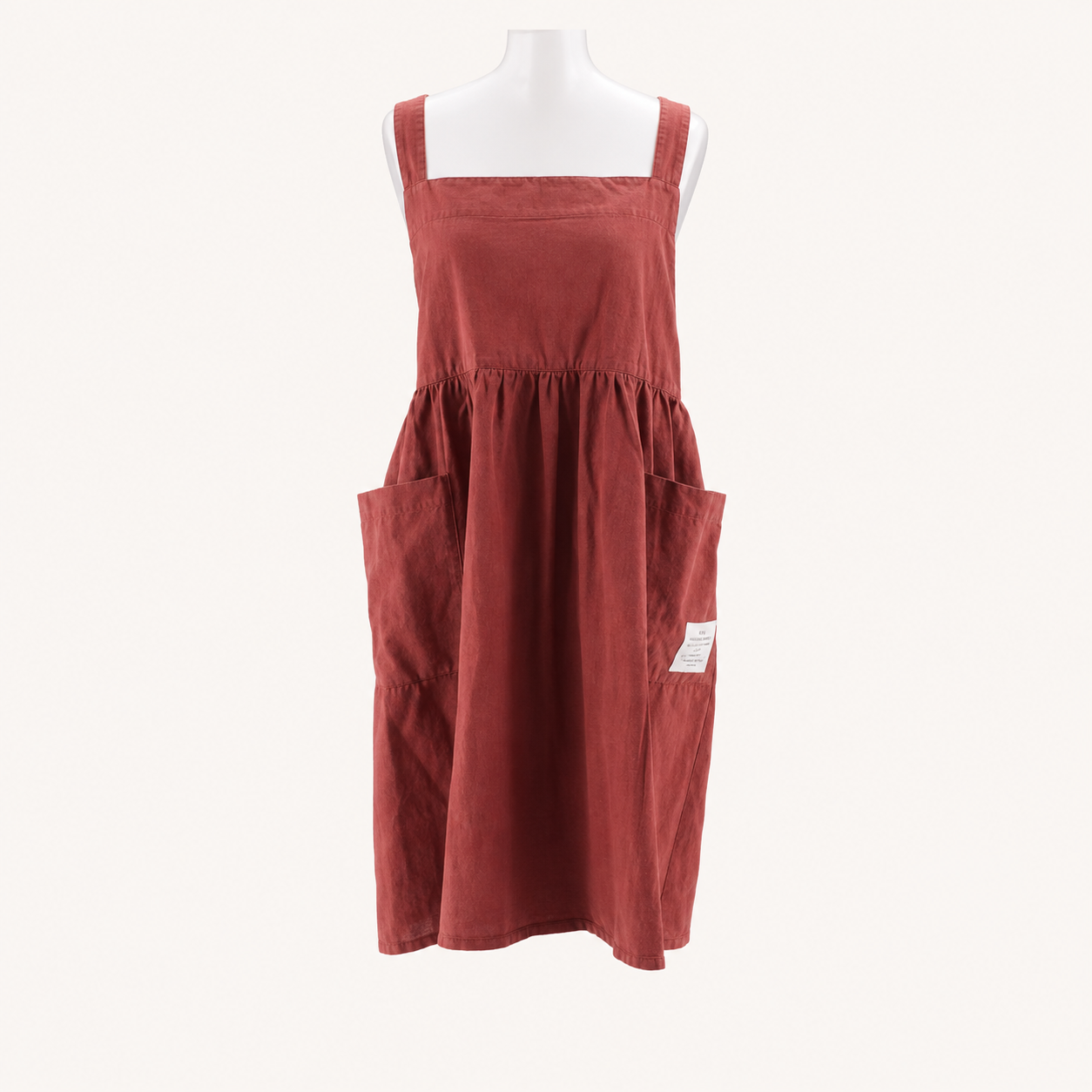 Cotton Cross Back Pleated Waist Apron | Fuji Trade (Japan)