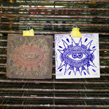 Load image into Gallery viewer, Thunder Eye Linocut Print | Tattoo Flash Series | Luke Martin (MD)
