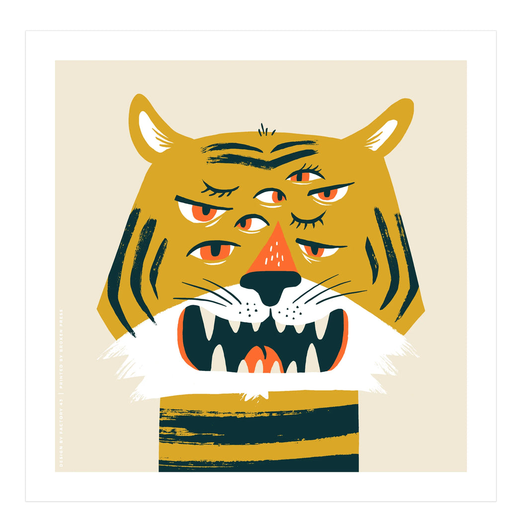 Tiger Eyes Screenprint| Factory 43 (WA)
