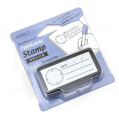 Mini Keep Track of Time Pre-inked Stamp | Midori (Japan)