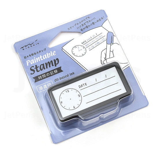 Mini Keep Track of Time Pre-inked Stamp | Midori (Japan)