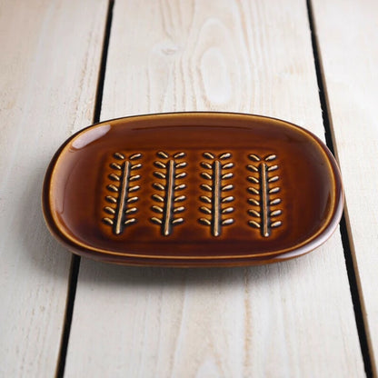 Ceramic Toast Dish | Brown | Miyama (Japan)
