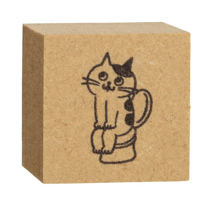 Toilet Training Cat Stamp | Decole (Japan)
