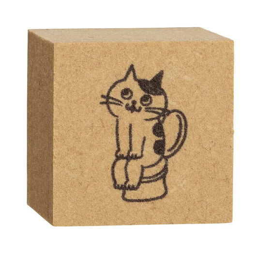 Toilet Training Cat Stamp | Decole (Japan)