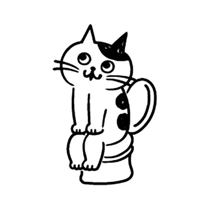 Toilet Training Cat Stamp | Decole (Japan)