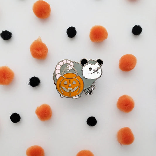 Trick-or-Treat Possum Enamel Pin | Amy K Nalley (TX)