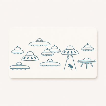 UFOMini Message Letterpress Card | Matoka (Japan)