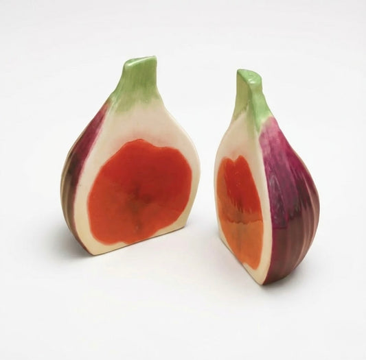 Fig Ceramic Salt & Pepper Shaker Set