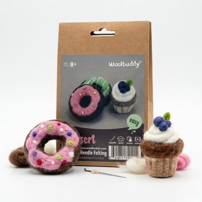 DIY Needle Felting Kit – Dessert (Donut & Cupcake) | Woolbuddy (CA)