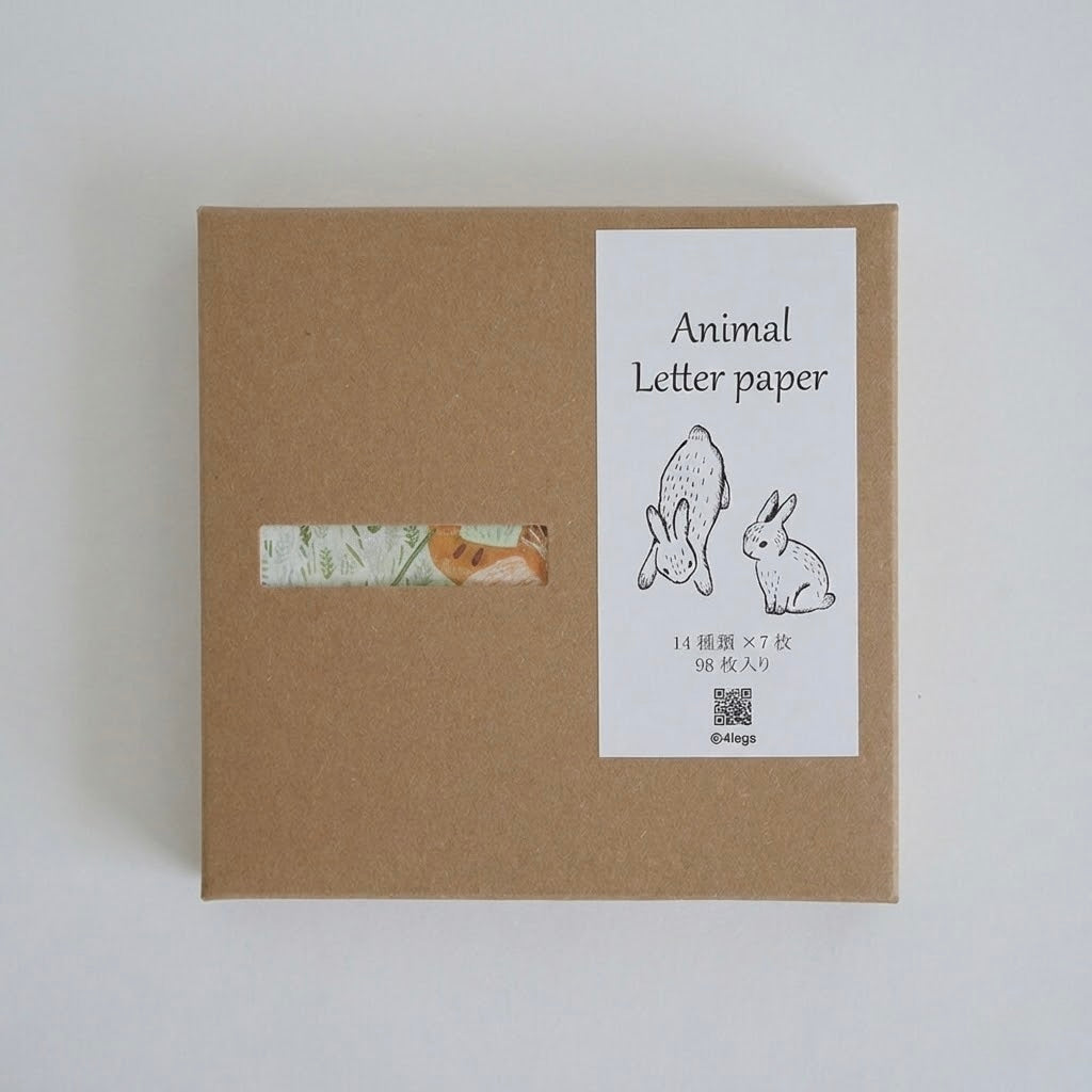 Animal Letter Paper Memo Set  | 4legs (Japan)