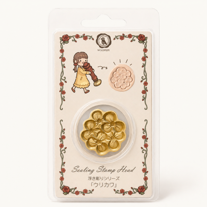 Urikawa Floral Wax Seal Stamp Head | WOODPEPE (Japan)