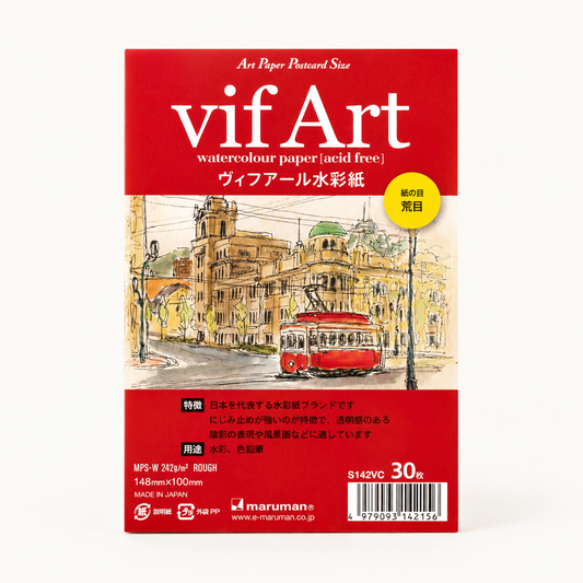 Postcard Style vif Art Paper | Watercolor/Coarse Grain | Maruman (Japan)