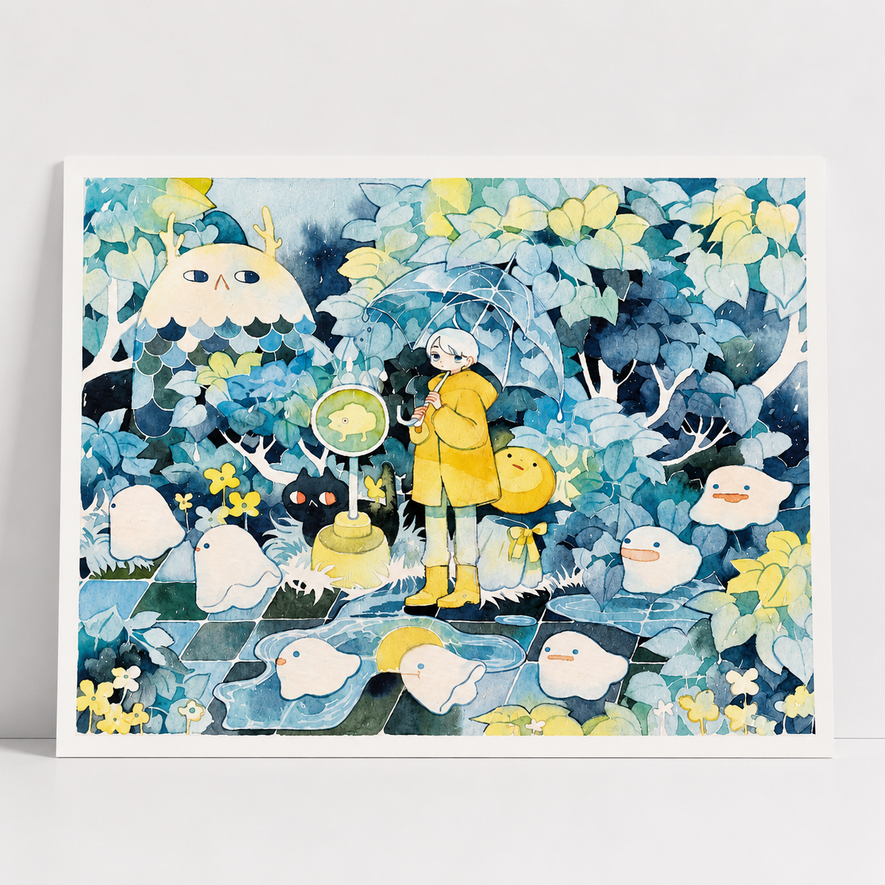 The Moon Came for a Visit Art Print | Koyamori (CAN)